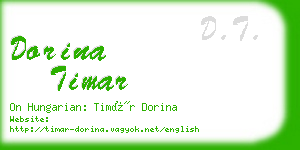 dorina timar business card